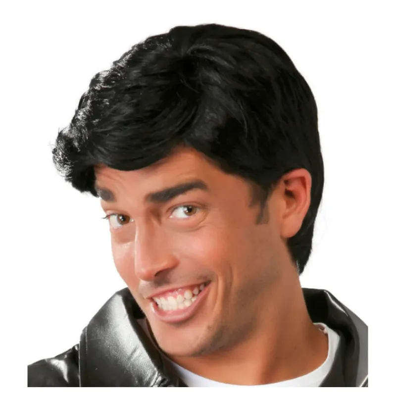 Discount Peluca negra Danny de hombre Hombre Pelucas, Barbas Y Bigotes Disfraces|Disfraces Hombre