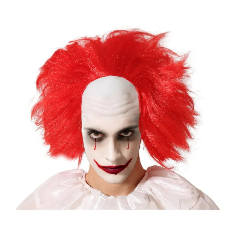 New Peluca Roja de Payaso Asesino Pelucas, Barbas Y Bigotes Disfraces|Accesorios Halloween Y Terror