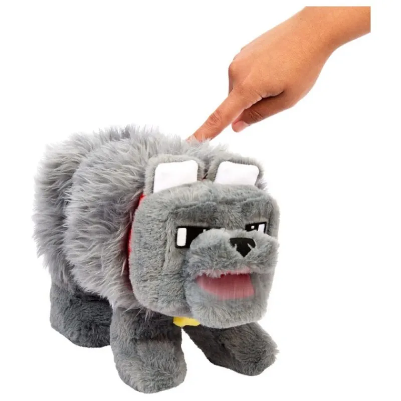Mattel Juguetes, Figuras Y Más Regalos Para Peques|Juegos, Peluches Y Chuches ^Peluche Sonoro Dennis el Lobo de Minecraft 20 cm