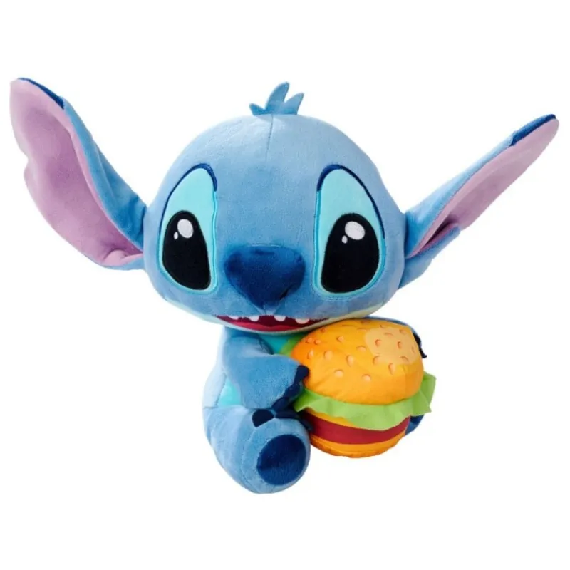 Best Peluche Stitch con Hamburguesa 25 cm - Lilo & Stitch Películas Y Personajes De Disney ·Lilo Y Stitch