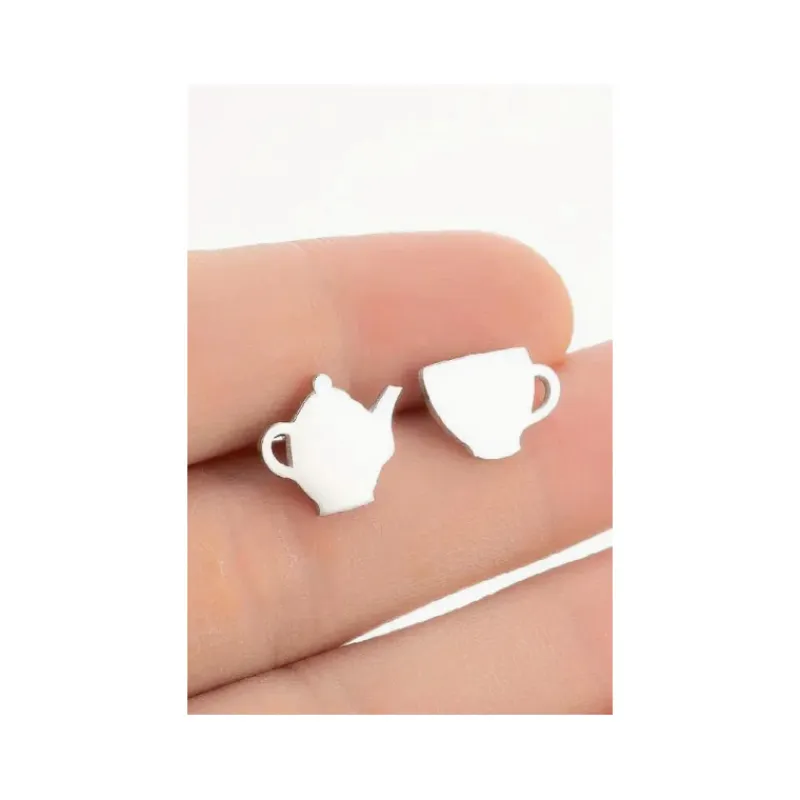 Best Pendientes acero Señora Potts y Chip Disney Películas Y Personajes De Disney ·La Bella Y La Bestia|Joyas Disney
