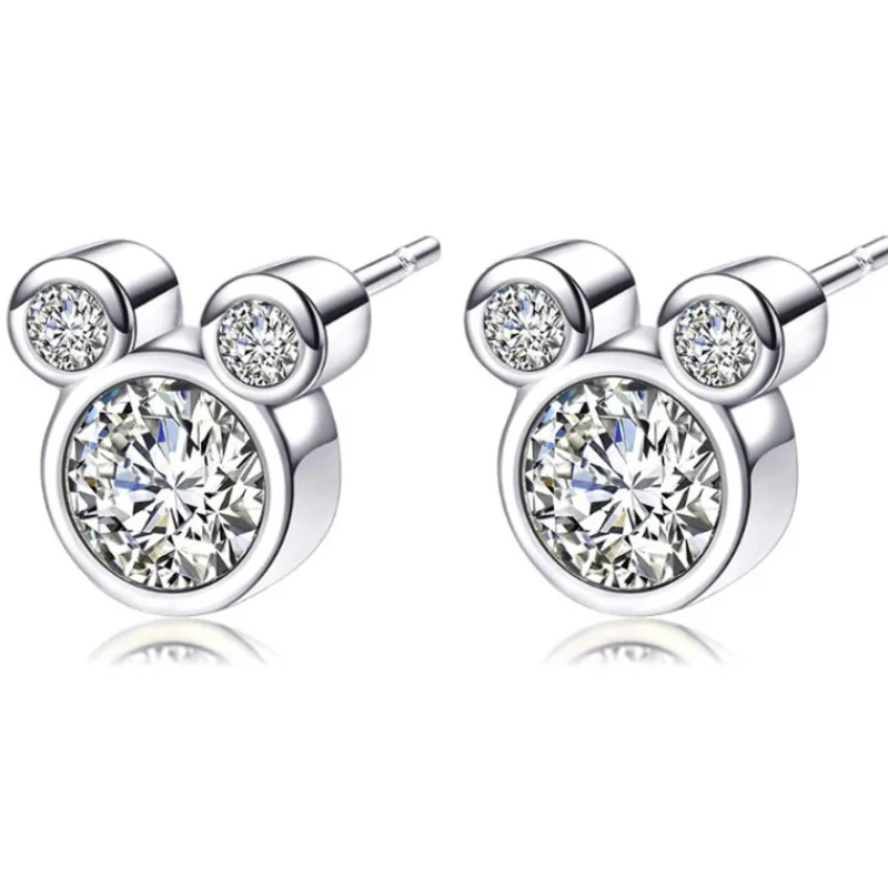 Sale Pendientes Acero y Circonitas Mickey Mouse Disney Películas Y Personajes De Disney ·Mickey & Minnie|Joyas Disney