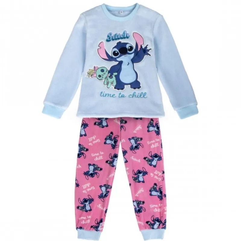 Hot Pijama Largo Coral Fleece Aplicaciones Stitch Niños Niños Disney Para Niñas|Ropa Y Téxtil: Cosas Que Ponerse Para Niños