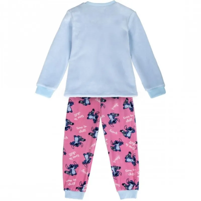 Cerdá Kids Ropa Stitch^Pijama Largo Coral Fleece Aplicaciones Stitch Niños
