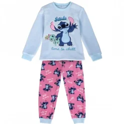 Cerdá Kids Ropa Stitch^Pijama Largo Coral Fleece Aplicaciones Stitch Niños