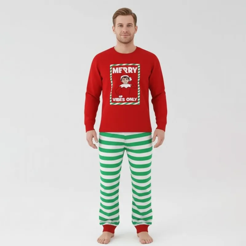 Niños Cerdá Kids Ropa Y Téxtil: Cosas Que Ponerse Para Niños ^Pijama Largo Navideño The Elf para Niños - Algodón y Poliéster