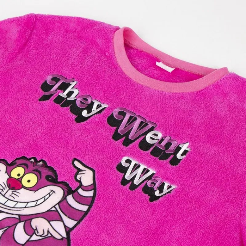 Cerdá Adult Películas Y Personajes De Disney ·Alicia Y Cheshire^Pijama largo polar Gato Cheshire Disney Alicia