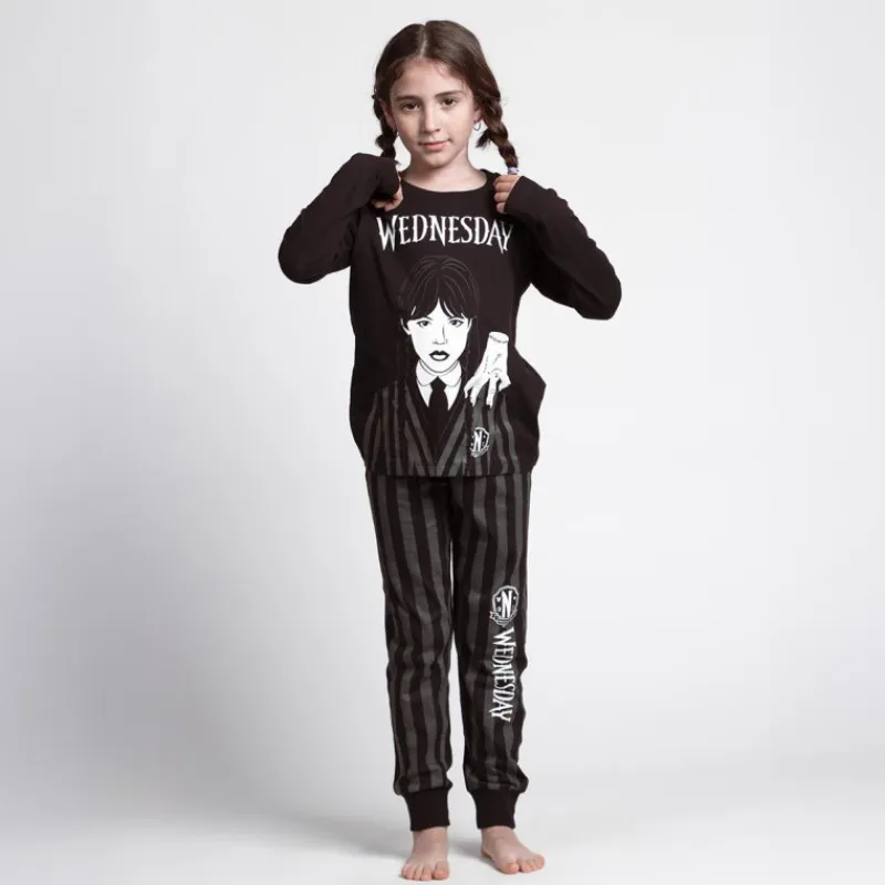 Clearance Pijama Largo Single Jersey Wednesday Niños Ropa Y Téxtil: Cosas Que Ponerse Para Niños