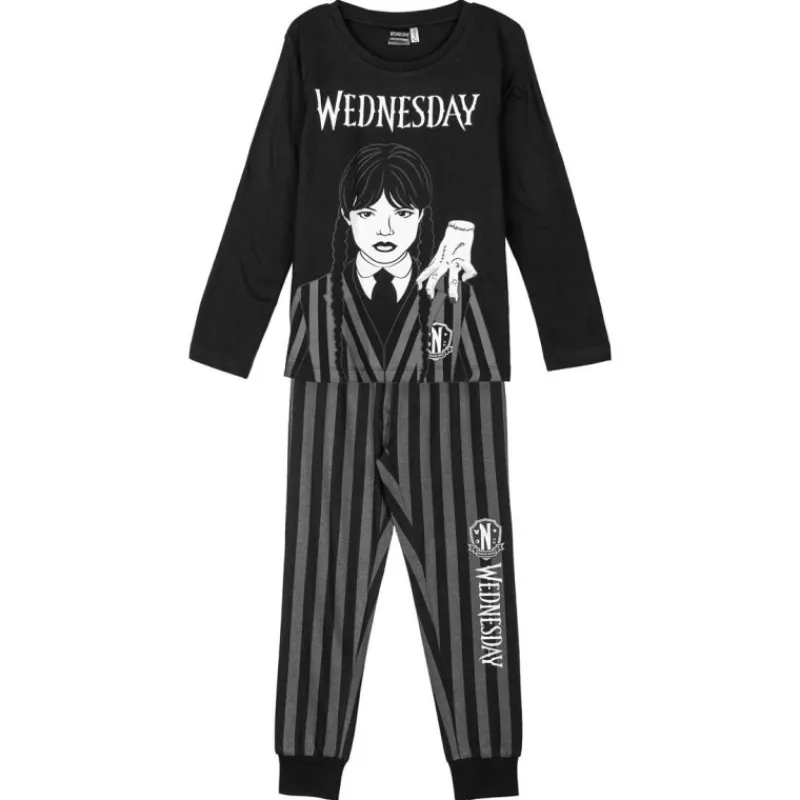 Clearance Pijama Largo Single Jersey Wednesday Niños Ropa Y Téxtil: Cosas Que Ponerse Para Niños