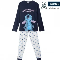 Cerdá Adult Películas Y Personajes De Disney ·Lilo Y Stitch|Ropa Stitch^Pijama largo Stitch adultos
