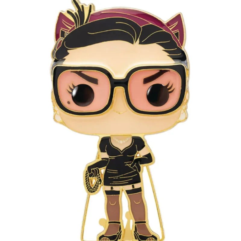 Outlet Pin Esmaltado Pop! Catwoman Regalos De Superhéroes Dc|Complementos Dc