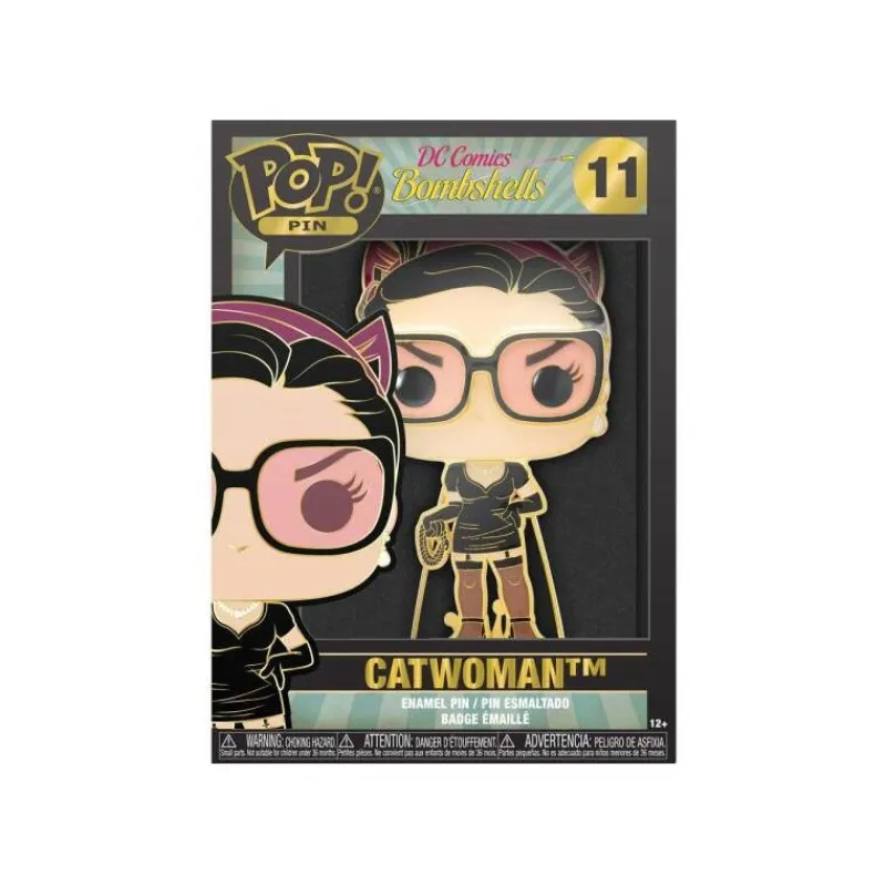Outlet Pin Esmaltado Pop! Catwoman Regalos De Superhéroes Dc|Complementos Dc