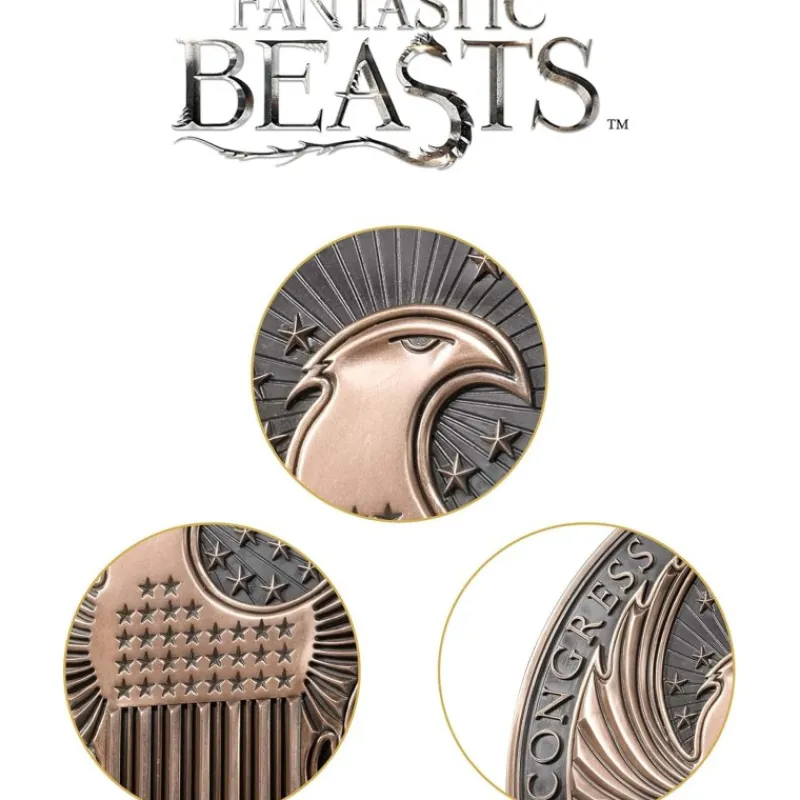 The Noble Collection Replicas Colección Harry Potter^Placa Mural MACUSA de Animales Fantásticos - Réplica Oficial 30x30x7cm