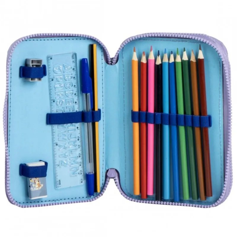 Discount Plumier Bluey con Accesorios para Niños de 90% Polyester y 10% PVC Para El Cole