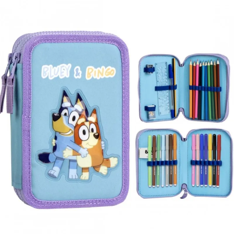 Discount Plumier Bluey con Accesorios para Niños de 90% Polyester y 10% PVC Para El Cole