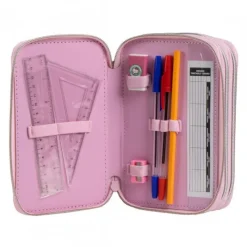 Cerdá Kids Para El Cole^Plumier con Accesorios Giotto Hello Kitty 100% Polyester Rosa