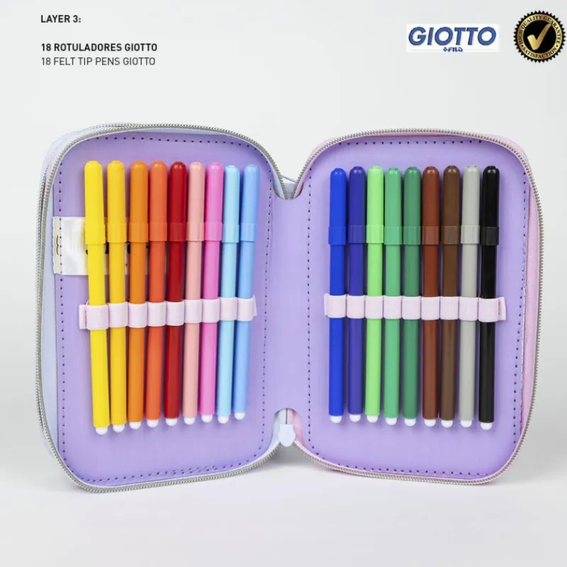 Cerdá Kids Para El Cole|Stitch Kids^PLUMIER CON ACCESORIOS GIOTTO STITCH