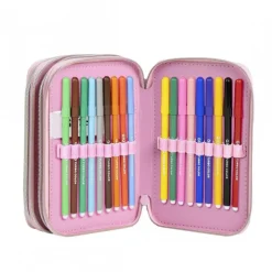 Cerdá Kids Para El Cole|Stitch Kids^Plumier con Accesorios Giotto Stitch Estuche Portatodo 100% Poliéster