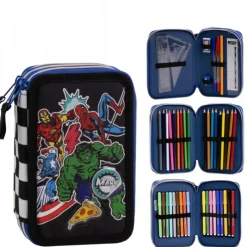 Clearance Plumier Giotto Avengers con Accesorios de Poliester Negro Niños Marvel Y Dc Para Niños|Para El Cole