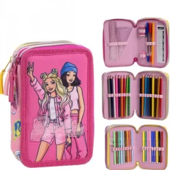 Cerdá Kids Para El Cole^Plumier Giotto Barbie con Accesorios Fucsia 100% Polyester