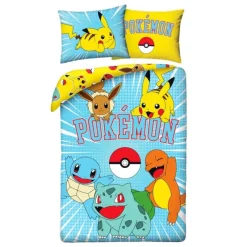 Clearance Pokémon Funda Nórdica 140 x 200 cm con Funda de Almohada Niños Ropa Y Téxtil: Cosas Que Ponerse Para Niños |Pikachu