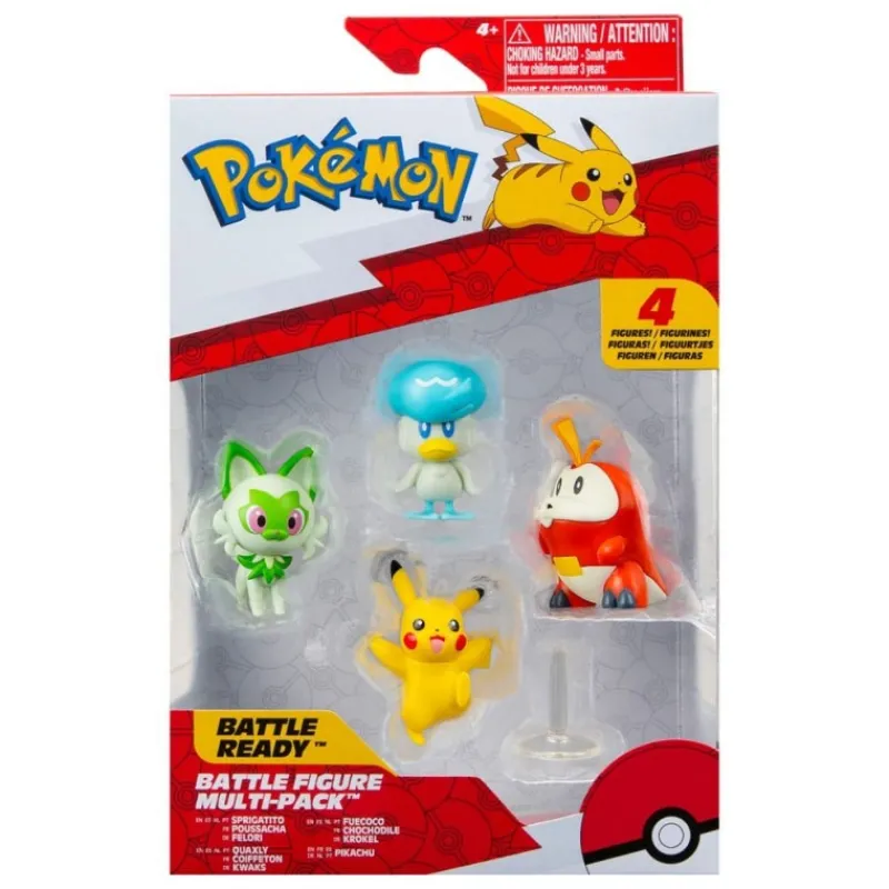 Online Pokémon Gen IX Pack de 4 Figuras Battle Figure Set Pikachu|Más Regalos De Pokemon