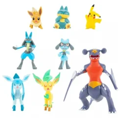 Jazwares Pikachu|Eevee^Pokémon Pack de 8 Figuras Battle Sinnoh Region 5-11 cm