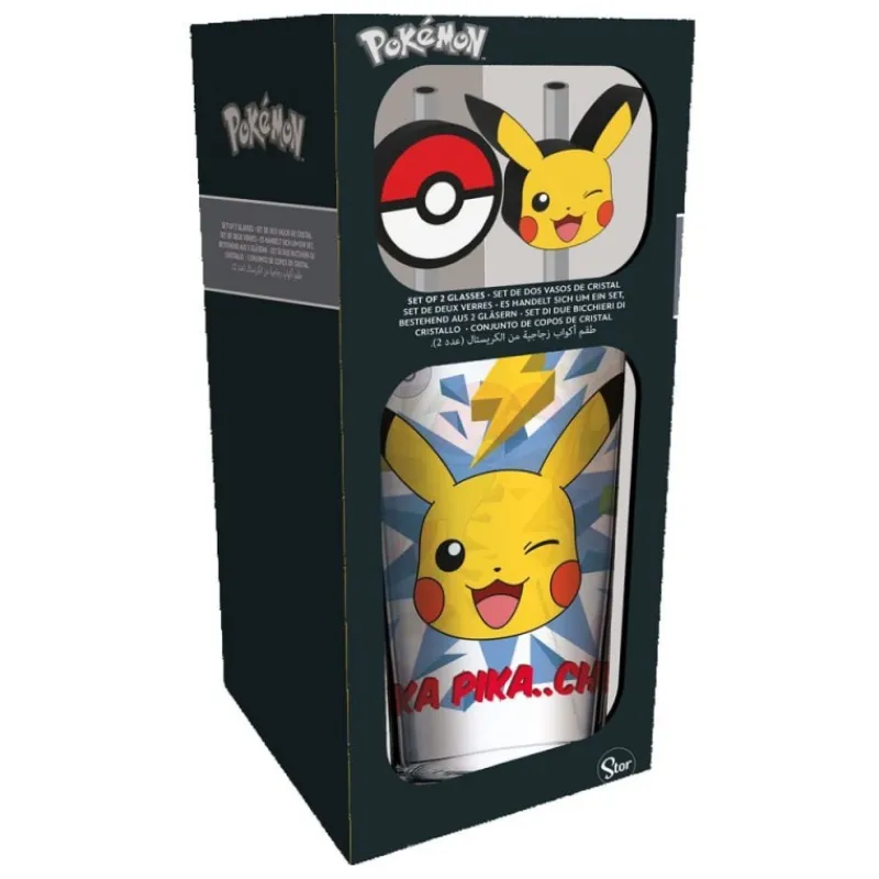 Hot Pokémon Vaso Tumbler con pajitas Pikachu 485 ml de vidrio Pikachu|Complementos Pokemon