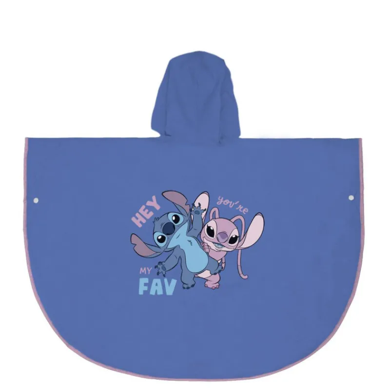 Hot Poncho Impermeable Infantil Stitch Disney Paraguas Y Chubasqueros Kids