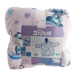 Otros Fabricantes Películas Y Personajes De Disney ·Lilo Y Stitch|Ropa Disney^Poncho Stitch rosa franela