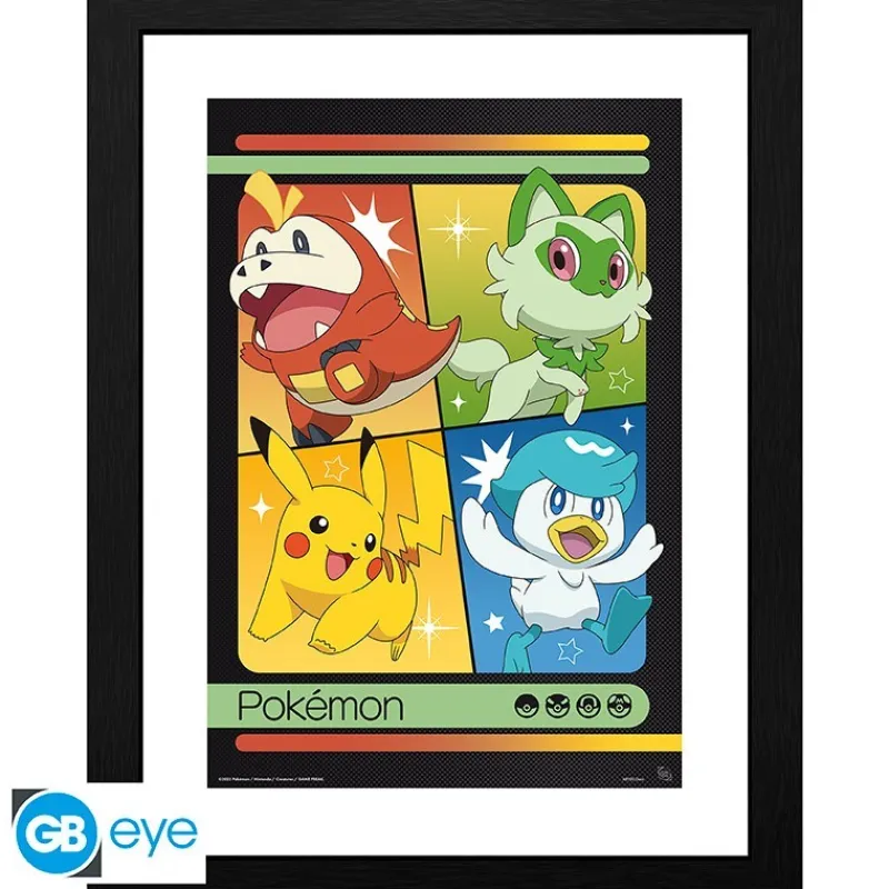 Gb Eye Regalos Y Coleccionismo Para Gamers - Cosas De Videojuegos Míticos^Poster Enmarcado Pokémon Scarlet & Violet Starters 30x40cm