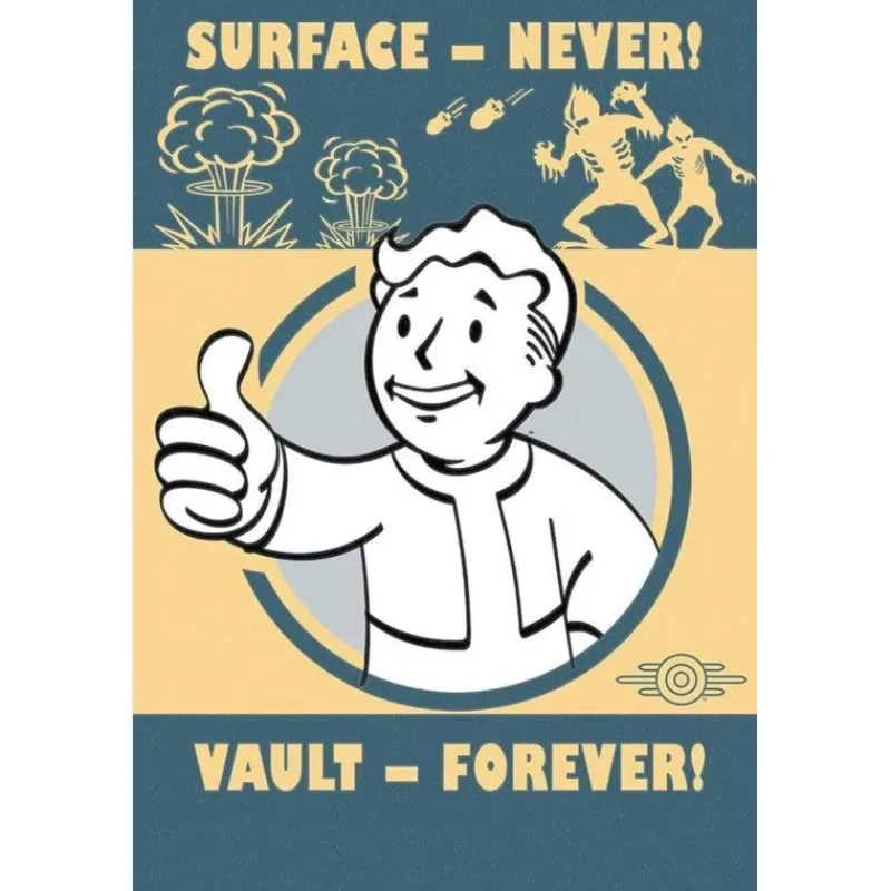 New Poster Vault Forever Fallout Regalos Y Coleccionismo Para Gamers - Cosas De Videojuegos Míticos