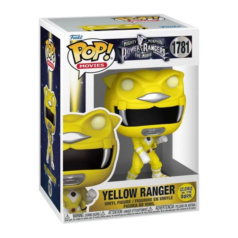 Sale Power Rangers: POP! Movies Vinyl Yellow Ranger (GITD) 9 cm Power Rangers
