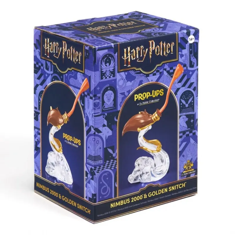 Best Prop-Ups Nimbus 2000 & Snitch Dorada - Réplica Harry Potter Hombre Disfraces Halloween Hombre|Replicas Colección Harry Potter