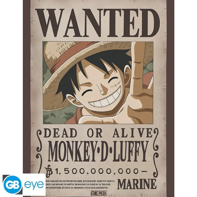 Sale Póster Chibi Wanted Luffy ONE PIECE 52x38 Cosas De Luffy One Piece