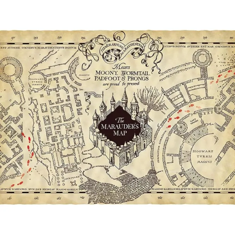 Gb Eye Harry Potter Hogar^Póster en Pergamino Mapa del Merodeador de Harry Potter