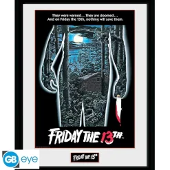 Gb Eye Más Regalos De Cine De Terror ^Póster Enmarcado de Friday The 13th 30x40cm