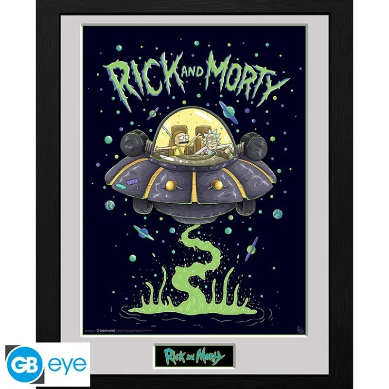 Discount Póster Enmarcado Rick and Morty Ship 30x40cm Rick And Morty