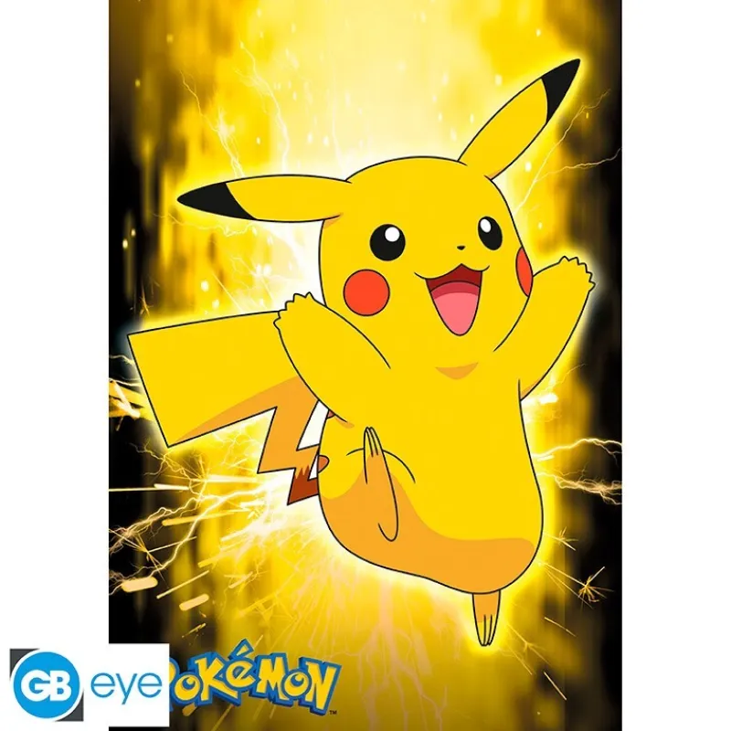 Clearance Póster Maxi 91.5x61 cm de Pikachu Neon de Pokémon Pikachu