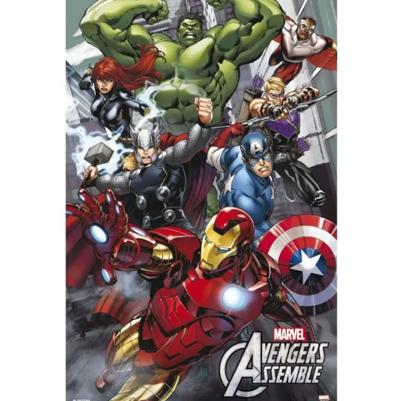 Grupo Erik Marvel Hogar^Póster Vengadores Marvel Avengers Assemble 61 x 91 cm