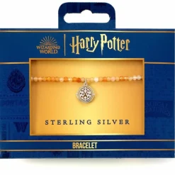 Distrineo Giratiempo De Hermione^Pulsera Charm de Giratiempos con perlas naranja - Harry Potter