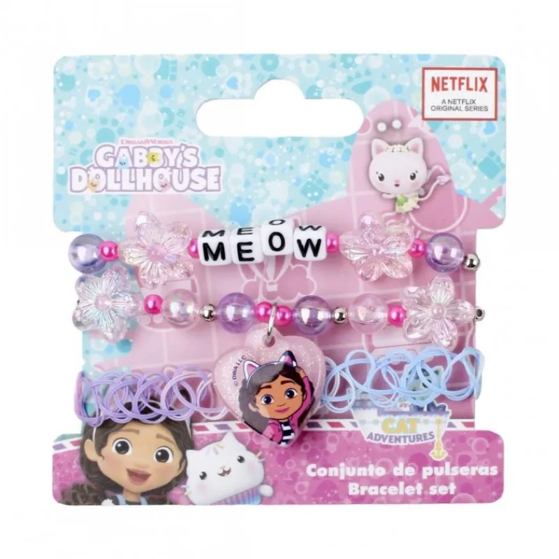 Cerdá Kids Accesorios Para El Pelo, Gafas De Sol Y Kits De Belleza Infantiles ^Pulsera de Bisutería Gabby's Dollhouse Multicolor Rosa