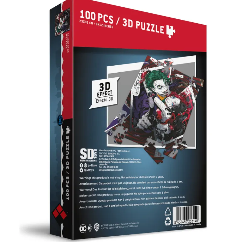 SD Toys Regalos De Villanos Dc|Más Regalos De Dc^Puzzle lenticular Joker y Harley Quinn DC Comics 100 piezas