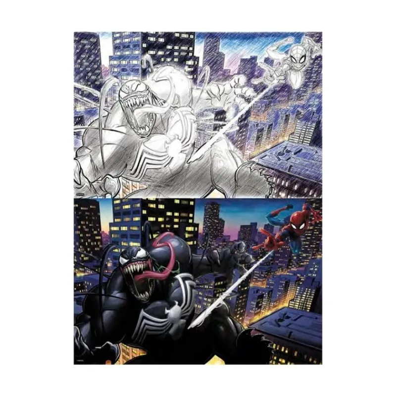 Online Puzzle para rascar 3D Marvel Spiderman vs Venom 150 piezas Cosas De Villanos Marvel|Superhéroes Marvel