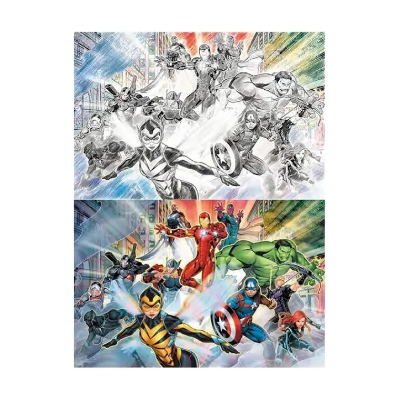 Fabricante provisional Superhéroes Marvel^Puzzle para rascar Prime 3D de Marvel Collage 150 piezas