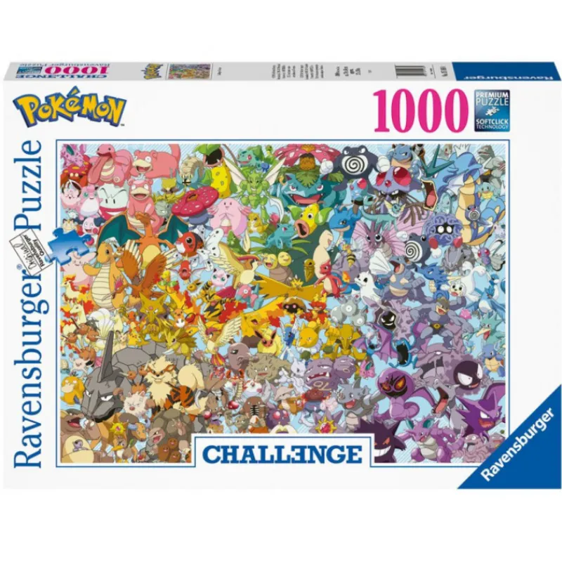 Ravensburger Más Regalos De Pokemon|Regalos Y Coleccionismo Para Gamers - Cosas De Videojuegos Míticos^Puzzle Pokémon Challenge 1000 piezas