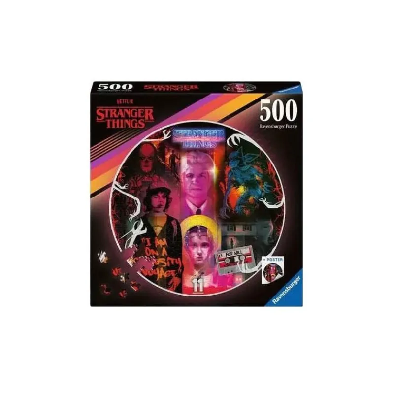 Ravensburger Stranger Things^Puzzle redondo Stranger Things 500 piezas Friends Don’t Lie
