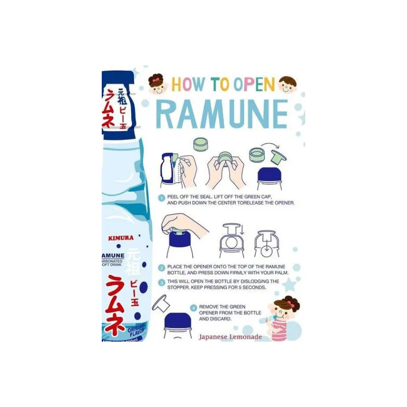 Tokyo-Ya Chuches Japonesas^Ramune sabor Fresa Refresco 200 ml
