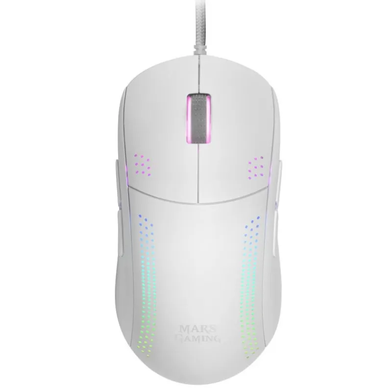 Mars Gaming Regalos Y Coleccionismo Para Gamers - Cosas De Videojuegos Míticos|Descuentos Gaming^Ratón blanco Ultraligero MMPRO 32K DPI