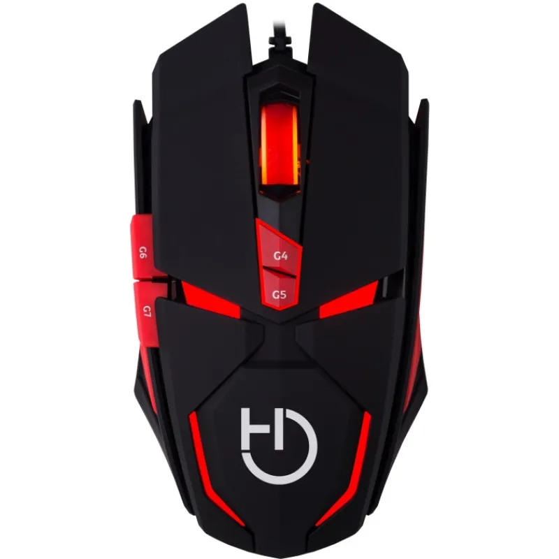 Hiditec Teclados Y Ratones Gaming^Ratón Gaming Micrurus 8100 DPI Láser Negro y Rojo